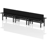 Air Back-to-Back 1800 x 600mm Height Adjustable 6 Person Office Bench