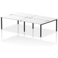 Impulse Bench B2B 4 Person 1400 Black Frame Office Bench Desk White