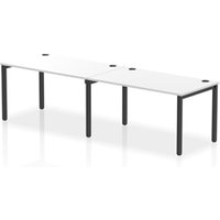 Impulse Bench Single Row 2 Person 1400 Black Frame Office Bench Desk