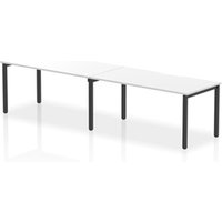 Evolve Plus 1600mm Single Row 2 Person Office Bench Desk White Top