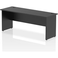 Impulse 1800 x 600mm Straight Office Desk Black Top Panel End Leg