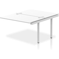 Impulse Bench B2B Ext Kit 1200 Silver Frame Office Bench Desk White