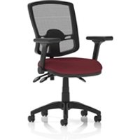 Eclipse Plus III Operator Chair Mesh Back Seat Chilli Adjustable Arms