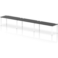 Impulse Bench Single Row 3 Person 1800 White Frame Office Bench Desk