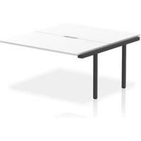 Evolve Plus 1400mm B2B Office Bench Desk Ext Kit White Top Black Frame