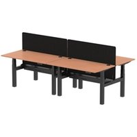 Air Back-to-Back 1400 x 800mm Height Adjustable 4 Person Office Bench