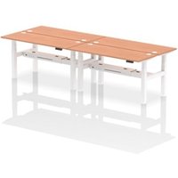 Air Back-to-Back 1600 x 600mm Height Adjustable 4 Person Office Bench