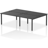 Impulse Bench B2B 4 Person 1200 Black Frame Office Bench Desk Black