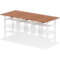 Air Back-to-Back 1200 x 800mm Height Adjustable 6 Person Office Bench