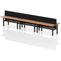 Air Back-to-Back 1800 x 600mm Height Adjustable 6 Person Office Bench