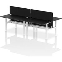 Air Back-to-Back 1400 x 800mm Height Adjustable 4 Person Office Bench