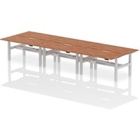 Air Back-to-Back 1600 x 800mm Height Adjustable 6 Person Office Bench