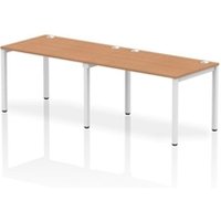 Impulse Bench Single Row 2 Person 1200 White Frame Office Bench Desk