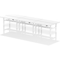 Air Back-to-Back 1800 x 800mm Height Adjustable 6 Person Office Bench