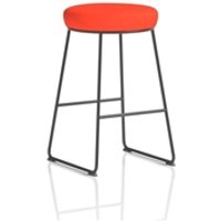 Turin Stool Black Frame Bespoke Tabasco Orange Seat Pad Turin Stool Black Frame Bespoke Tabasco Orange Seat Pad