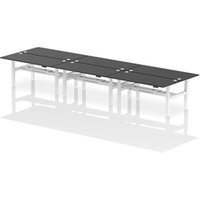Air Back-to-Back 1800 x 800mm Height Adjustable 6 Person Office Bench