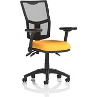 Eclipse Plus III Operator Chair Mesh Back Seat Yellow Adjustable Arms