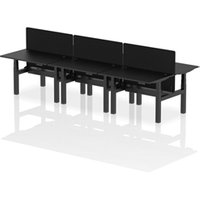 Air Back-to-Back 1200 x 800mm Height Adjustable 6 Person Office Bench