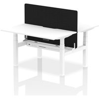 Air B2B 1400x800 Adjustable 2P Bench Desk Scallop White/White + Screen