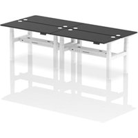 Air Back-to-Back 1400 x 600mm Height Adjustable 4 Person Office Bench
