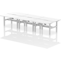 Air Back-to-Back 1400 x 800mm Height Adjustable 6 Person Office Bench