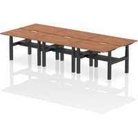 Air Back-to-Back 1200 x 800mm Height Adjustable 6 Person Office Bench