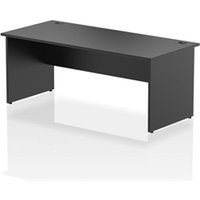 Impulse 1800 x 800mm Straight Office Desk Black Top Panel End Leg