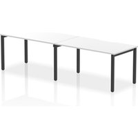 Evolve Plus 1400mm Single Row 2 Person Office Bench Desk White Top