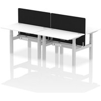 Air Back-to-Back 1200 x 800mm Height Adjustable 4 Person Office Bench