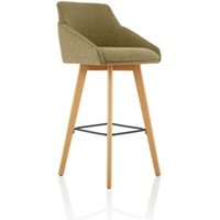 Carmen Wooden Leg High Stool Bespoke Wire Fabric KCUP1951