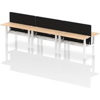 Air Back-to-Back 1400 x 600mm Height Adjustable 6 Person Office Bench