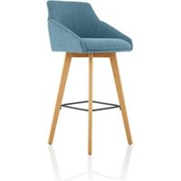 Carmen Wooden Leg High Stool Bespoke Quench Fabric KCUP1949