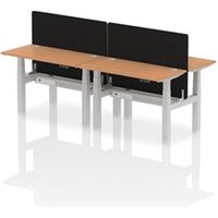 Air Back-to-Back 1200 x 600mm Height Adjustable 4 Person Office Bench