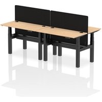 Air Back-to-Back 1200 x 600mm Height Adjustable 4 Person Office Bench