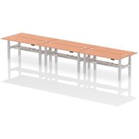 Air Back-to-Back 1800 x 600mm Height Adjustable 6 Person Office Bench