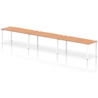 Impulse Bench Single Row 3 Person 1800 White Frame Office Bench Desk