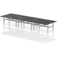 Air Back-to-Back 1800 x 800mm Height Adjustable 6 Person Office Bench