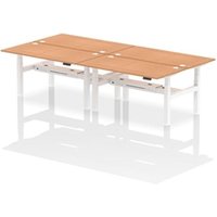 Air Back-to-Back 1600 x 800mm Height Adjustable 4 Person Office Bench