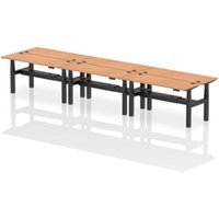 Air Back-to-Back 1600 x 600mm Height Adjustable 6 Person Office Bench