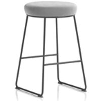 Turin Stool Black Frame Grey Seat Pad Turin Stool Black Frame Grey Seat Pad