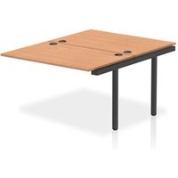 Impulse Bench B2B Ext Kit 1200 Black Frame Office Bench Desk Oak
