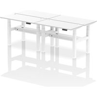 Air Back-to-Back 1200 x 600mm Height Adjustable 4 Person Office Bench