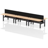 Air Back-to-Back 1800 x 800mm Height Adjustable 6 Person Office Bench