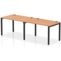Impulse Bench Single Row 2 Person 1200 Black Frame Office Bench Desk