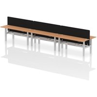 Air Back-to-Back 1800 x 600mm Height Adjustable 6 Person Office Bench