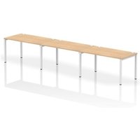 Impulse Bench Single Row 3 Person 1400 White Frame Office Bench Desk