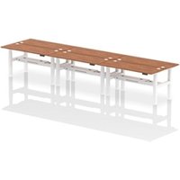 Air Back-to-Back 1600 x 600mm Height Adjustable 6 Person Office Bench