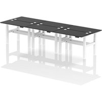 Air Back-to-Back 1200 x 600mm Height Adjustable 6 Person Office Bench