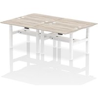 Air Back-to-Back 1200 x 800mm Height Adjustable 4 Person Office Bench