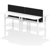 Air Back-to-Back 1400 x 800mm Height Adjustable 4 Person Office Bench